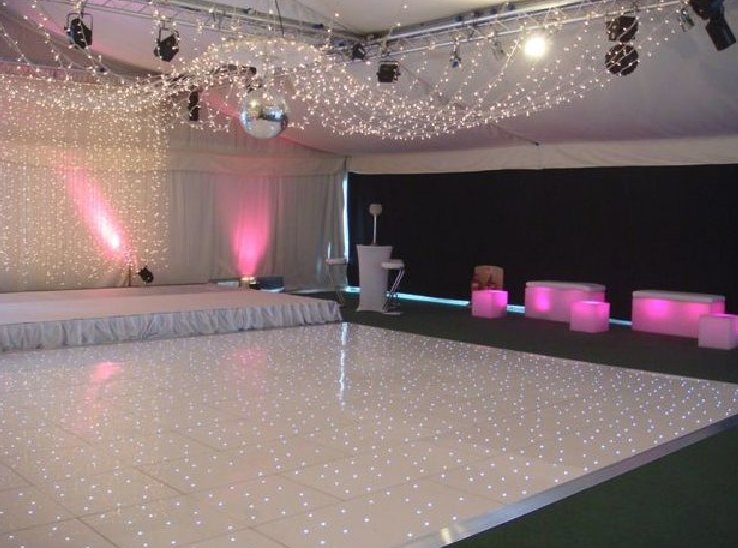 White LED Dance Floor Hire